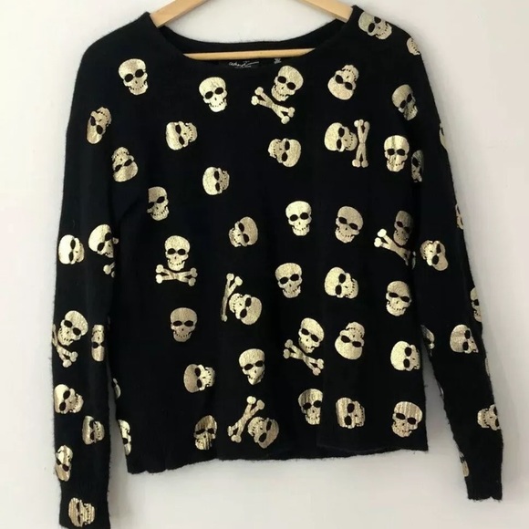 Skull Cashmere Sweater Large Black 
